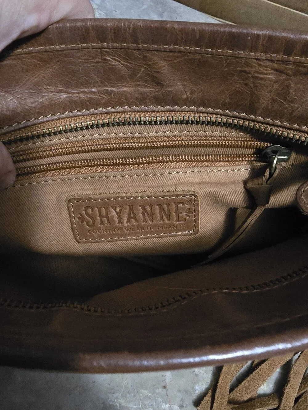 Shyanne Tooled Snake-Embossed Brown Leather Western Style Crossbody Shoulder Bag